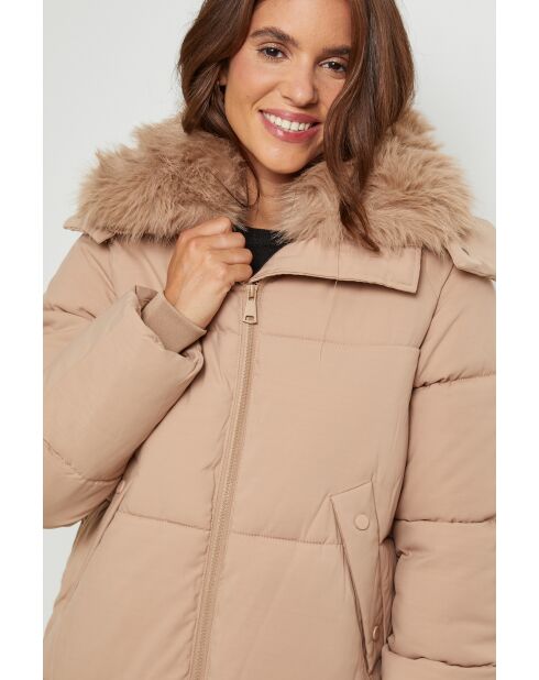 Doudoune mi-long Luna Camel