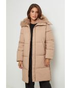 Doudoune mi-long Luna Camel