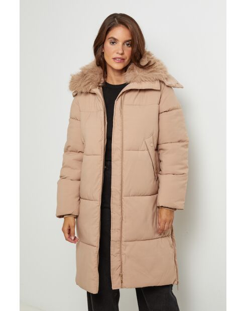 Doudoune mi-long Luna Camel