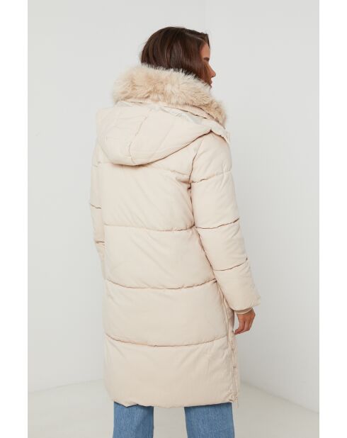 Giacca di media lunghezza beige Luna