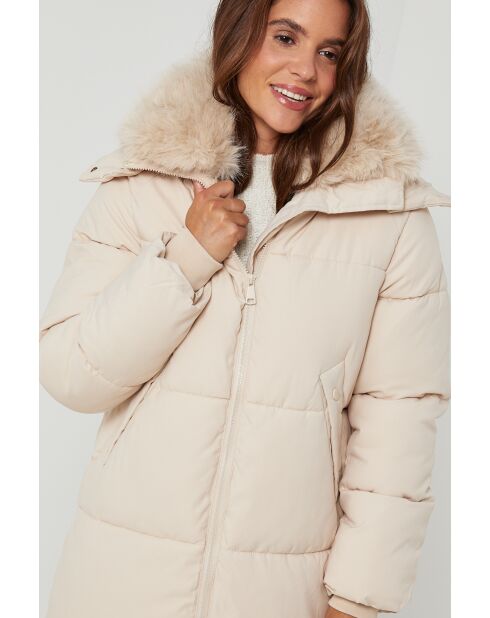 Giacca di media lunghezza beige Luna