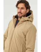 Doudoune long à capuche Sarah Beige