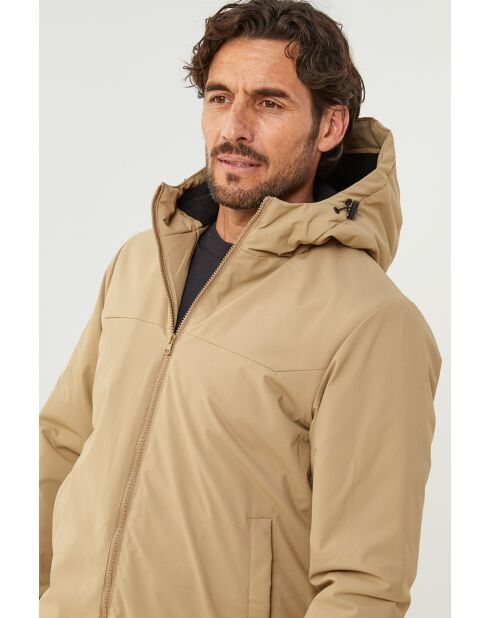 Doudoune long à capuche Sarah Beige