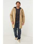 Doudoune long à capuche Sarah Beige