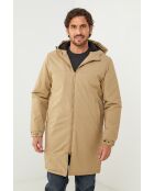 Doudoune long à capuche Sarah Beige