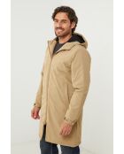 Doudoune long à capuche Sarah Beige