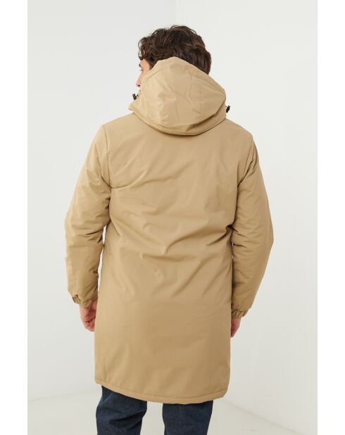 Doudoune long à capuche Sarah Beige