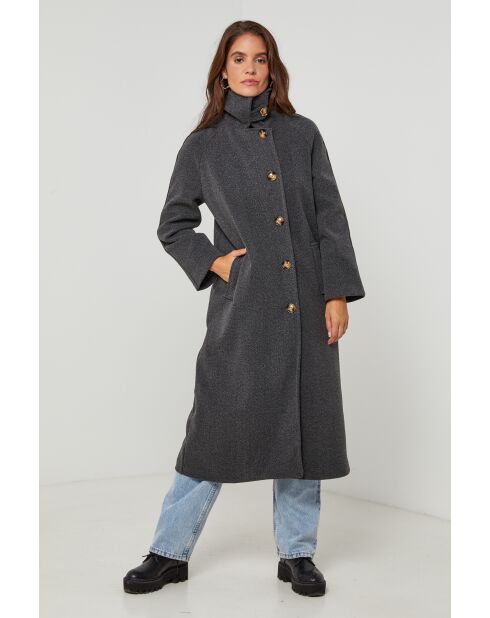 Manteau long Arielle Anthracite