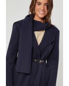Cappotto lungo con collo a vestaglia Elia Marine