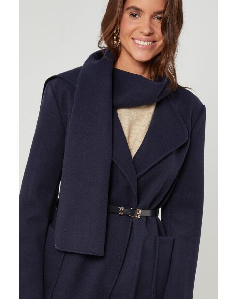 Cappotto lungo con collo a vestaglia Elia Marine