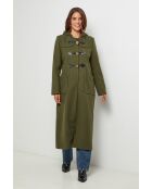 Manteau long à capuche Susan Kaki