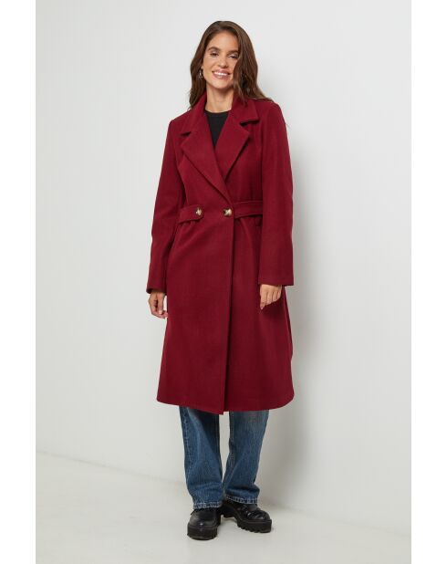 Manteau long Cécilia Bordeaux