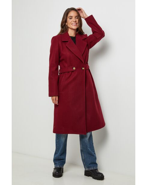 Manteau long Cécilia Bordeaux