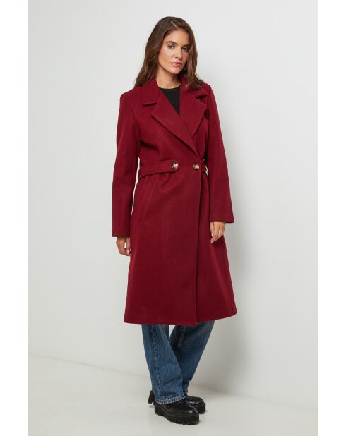 Manteau long Cécilia Bordeaux