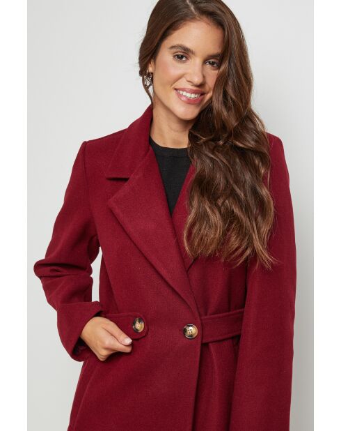 Manteau long Cécilia Bordeaux