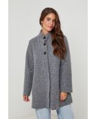 Manteau mi-longcol montant Melodie Gris