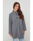 Manteau mi-longcol montant Melodie Gris
