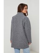 Manteau mi-longcol montant Melodie Gris