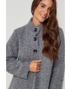 Manteau mi-longcol montant Melodie Gris