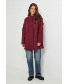 Manteau mi-longcol montant Karen Bordeaux