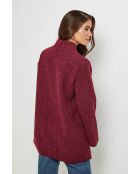 Manteau mi-longcol montant Karen Bordeaux