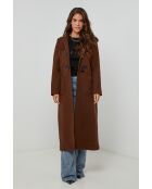 Susan Choco Langer Mantel mit Kapuze