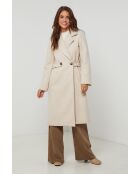 Cecilia Beige lange jas