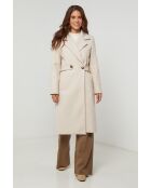 Cecilia Beige lange jas
