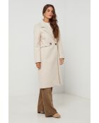Cecilia Beige lange jas
