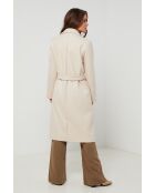 Cecilia Beige lange jas