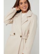 Cecilia Beige lange jas
