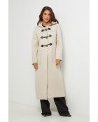 Abrigo largo con capucha Susan Beige