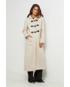 Abrigo largo con capucha Susan Beige