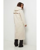 Abrigo largo con capucha Susan Beige