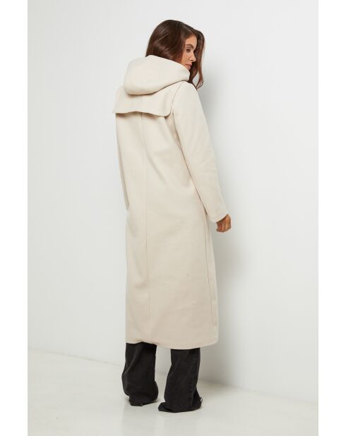 Abrigo largo con capucha Susan Beige