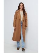 Cappotto lungo Arielle Camel