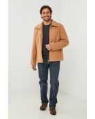 Veste manteau à bouclette Marion Camel