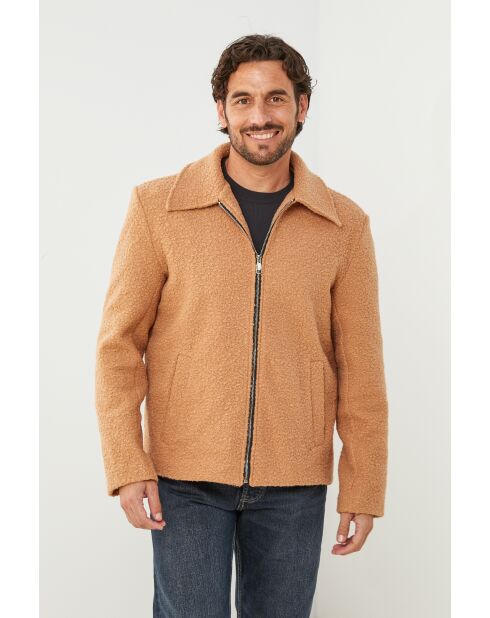 Giacca cappotto con fibbia Marion Camel