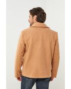Veste manteau à bouclette Marion Camel