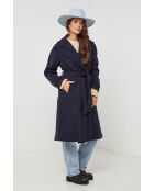 Cappotto lungo con patta Claire Marine