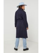 Cappotto lungo con patta Claire Marine
