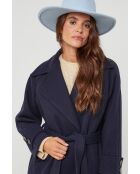Cappotto lungo con patta Claire Marine