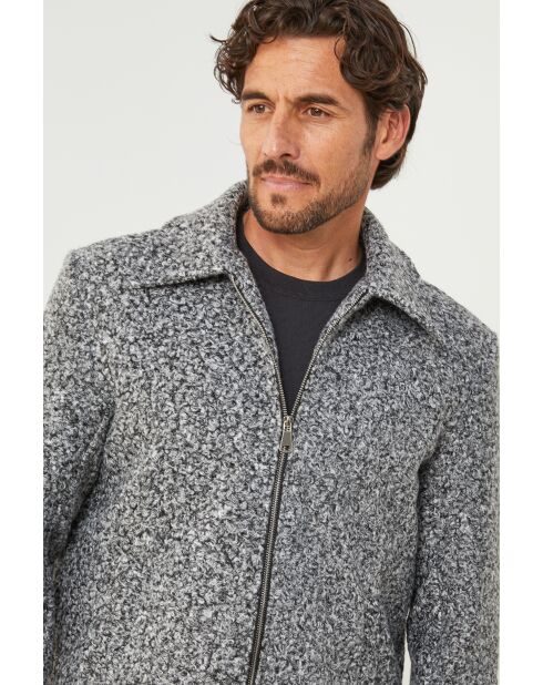 Veste manteau à bouclette Marion Grise