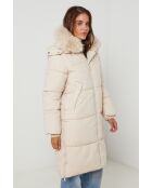 Giacca di media lunghezza beige Luna