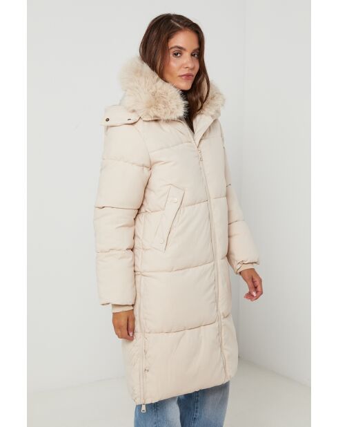 Giacca di media lunghezza beige Luna