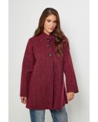 Manteau mi-longcol montant Karen Bordeaux