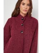 Manteau mi-longcol montant Karen Bordeaux