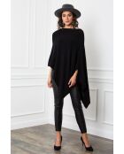 Poncho en Cachemire mélangé Fano Noir