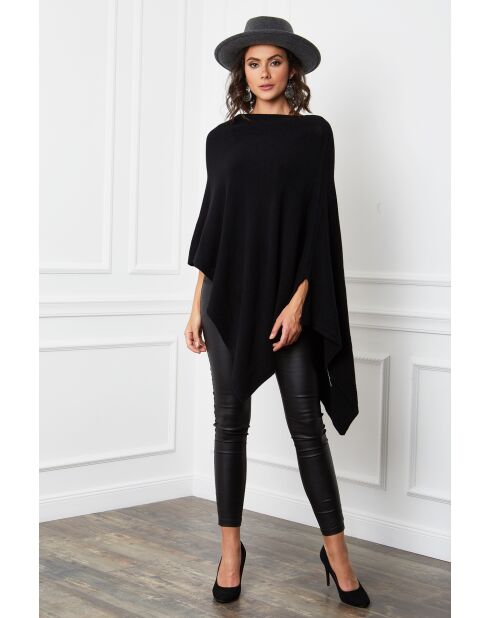 Poncho en Cachemire mélangé Fano Noir