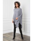 Poncho en Cachemire mélangé Fano Gris